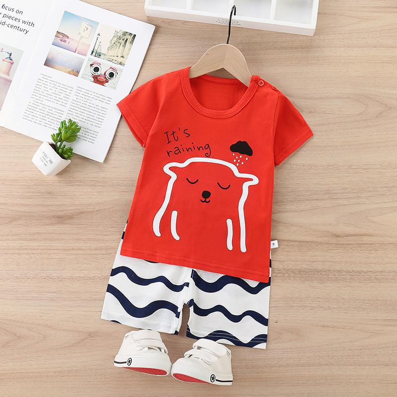 Its a raining Printed Half Sleeves Round Neck T shirt With Printed Shorts