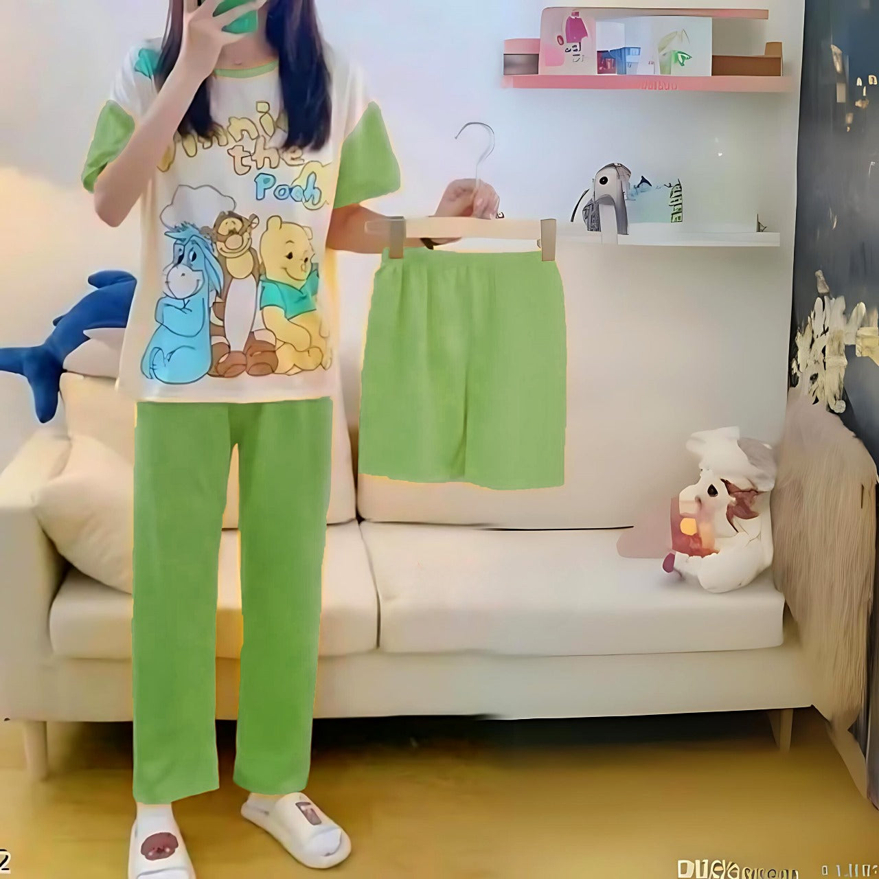Pooh Printed 3 Pcs Night Suit