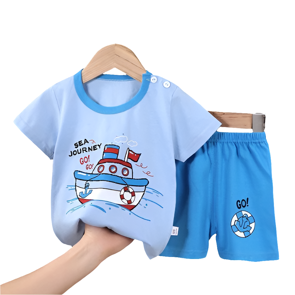 Blue Sea Journey Kids Short Sleeve Kids Wear
