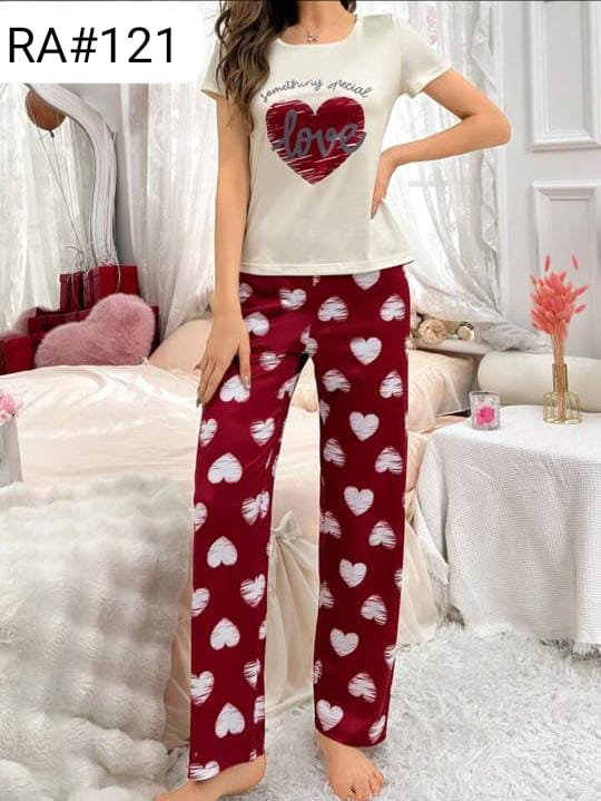 Heart love printed pajama set